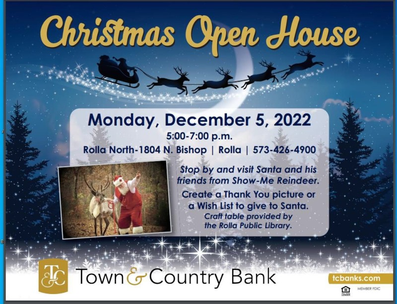 Christmas Open House Town & Country Bank, Rolla Naturally Meramec
