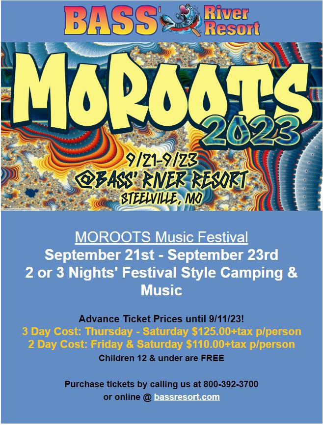 MOROOTS Music Festival 2023 Bass River Resort, Steelville Naturally