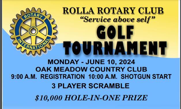 Golf Tournament: Rolla Rotary Club Oak Meadow Country Club Rolla